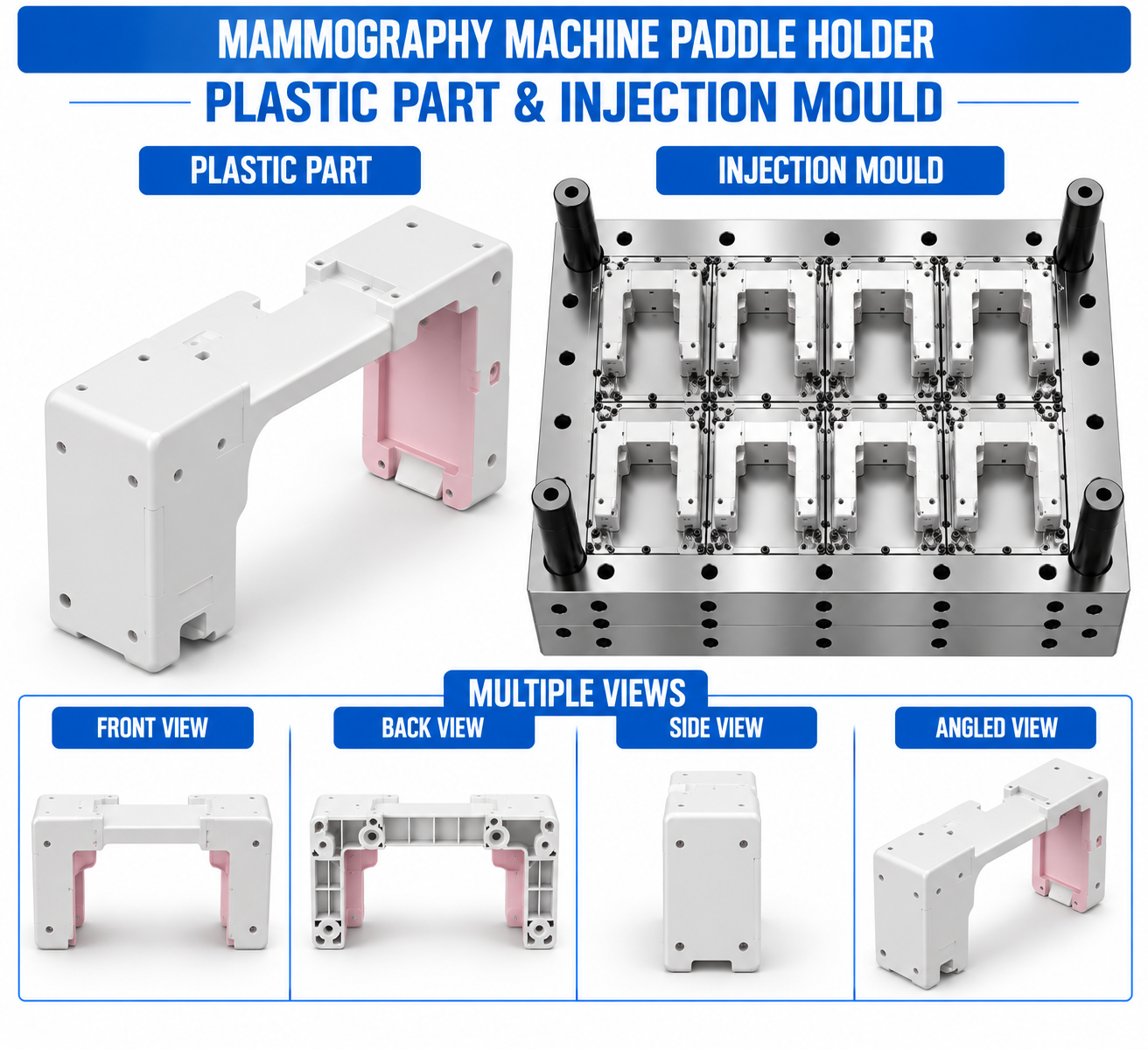 Mammography Machine Plastic Paddle Holder Mould and Moulding Service